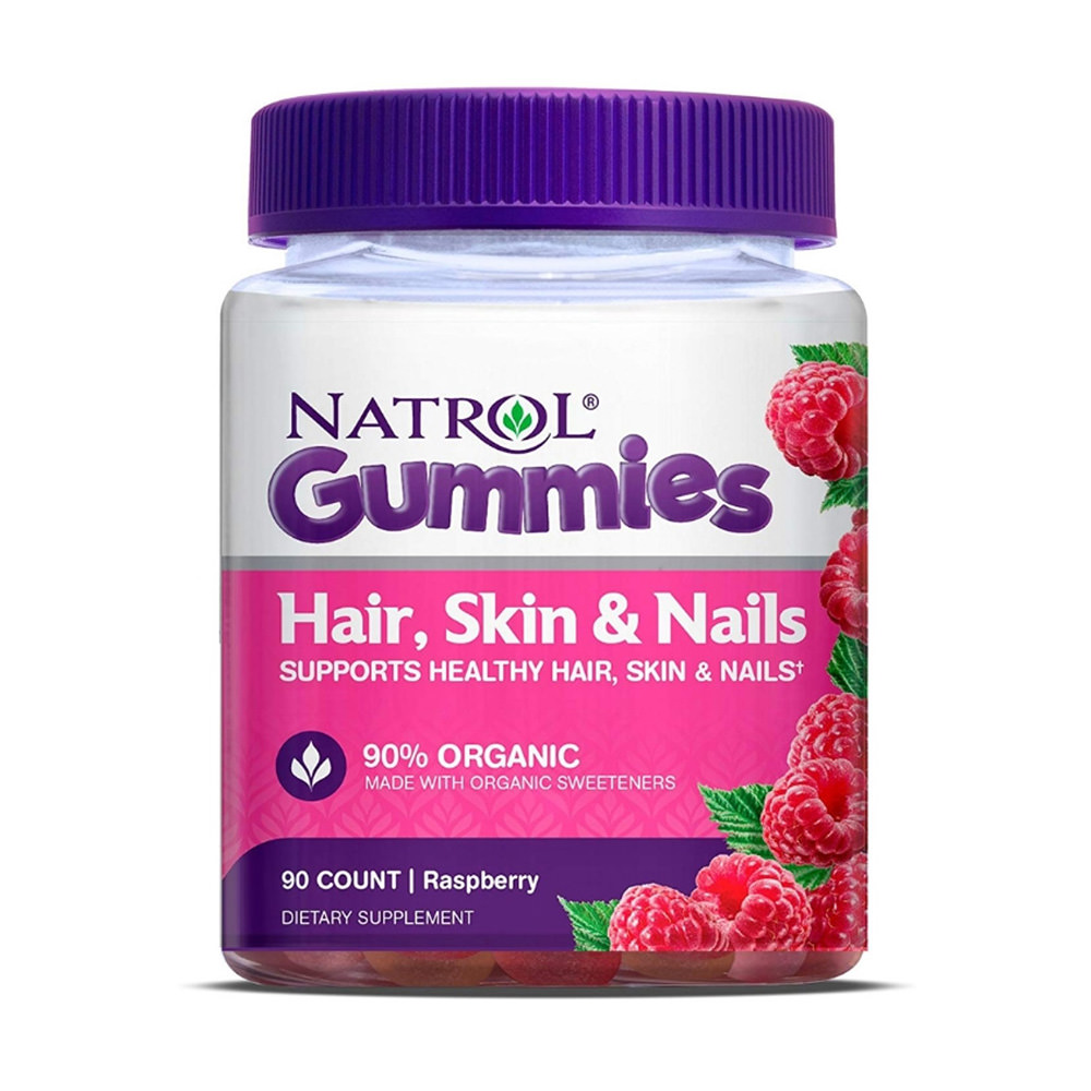 ⚠️ [Hết hàng]Kẹo dẻo đẹp da móng tóc Natrol Gummies Hair Skin Nails 90 viên