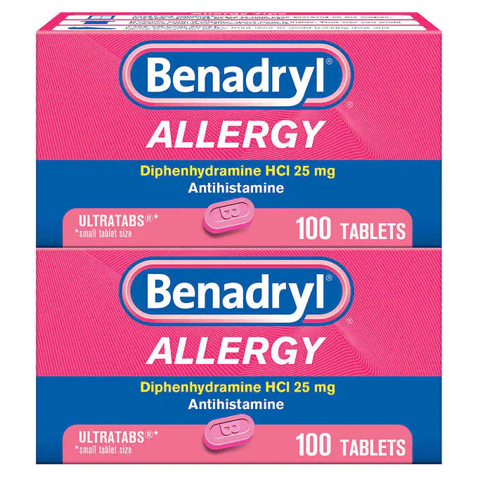 Viên uống chống dị ứng benadryl allergy ultratabs, 200 viên