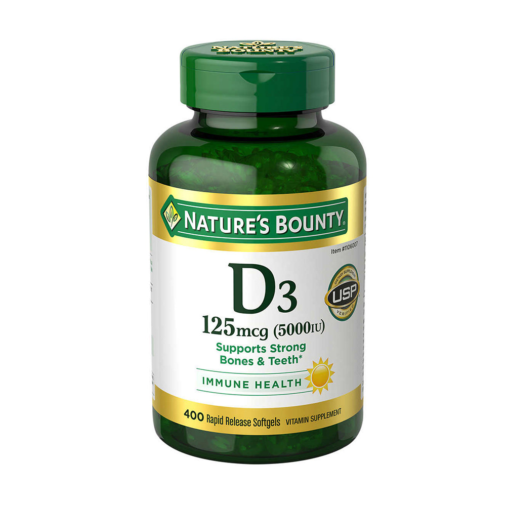 Viên uống bổ sung Vitamin D3 125 mcg, Nature's Bounty 400 viên