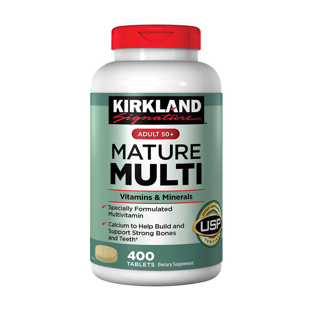 Bổ sung vitamin cho người trên 50 tuổi Kirkland Mature Adults 50 + Multi 400 viên