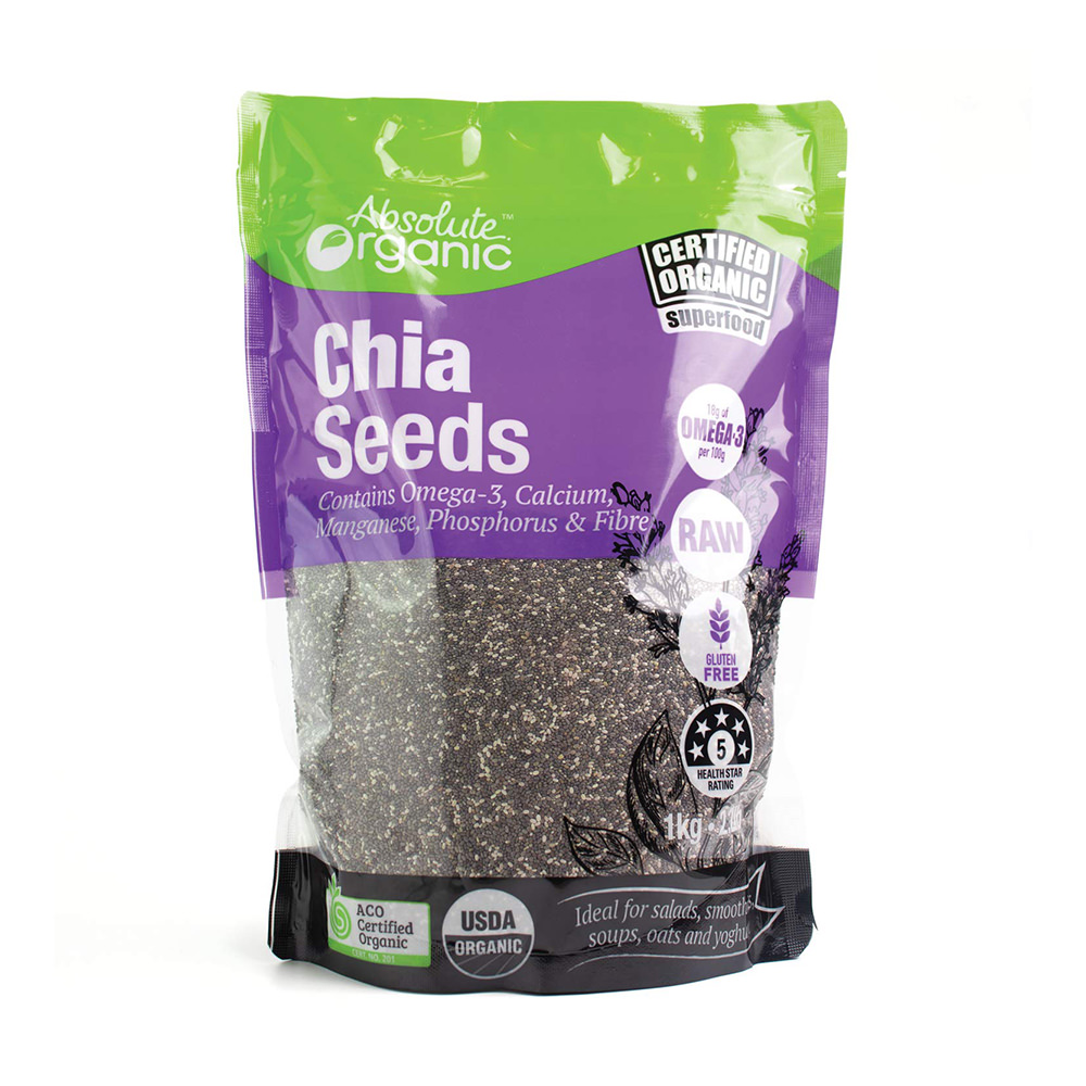 ⚠️ [Hết hàng] Hạt chia Absolute Organic Chia Seeds 1kg của Úc