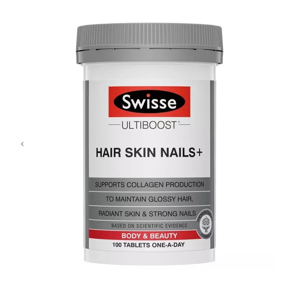 Viên uống đẹp da móng tóc từ Swisse Ultiboost Hair Skin Nails 100 viên