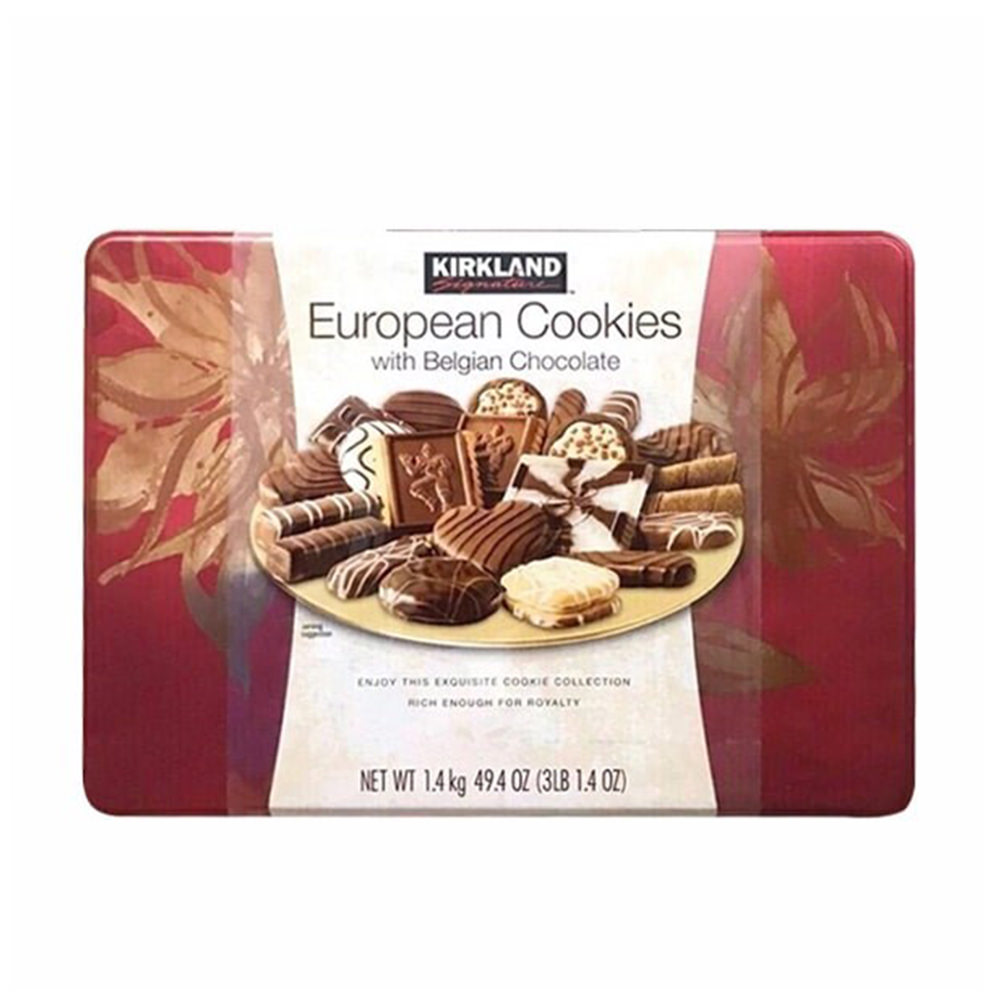 Bánh quy Kirkland Signature European Cookies with Belgian Chocolate 1.41kg của Mỹ