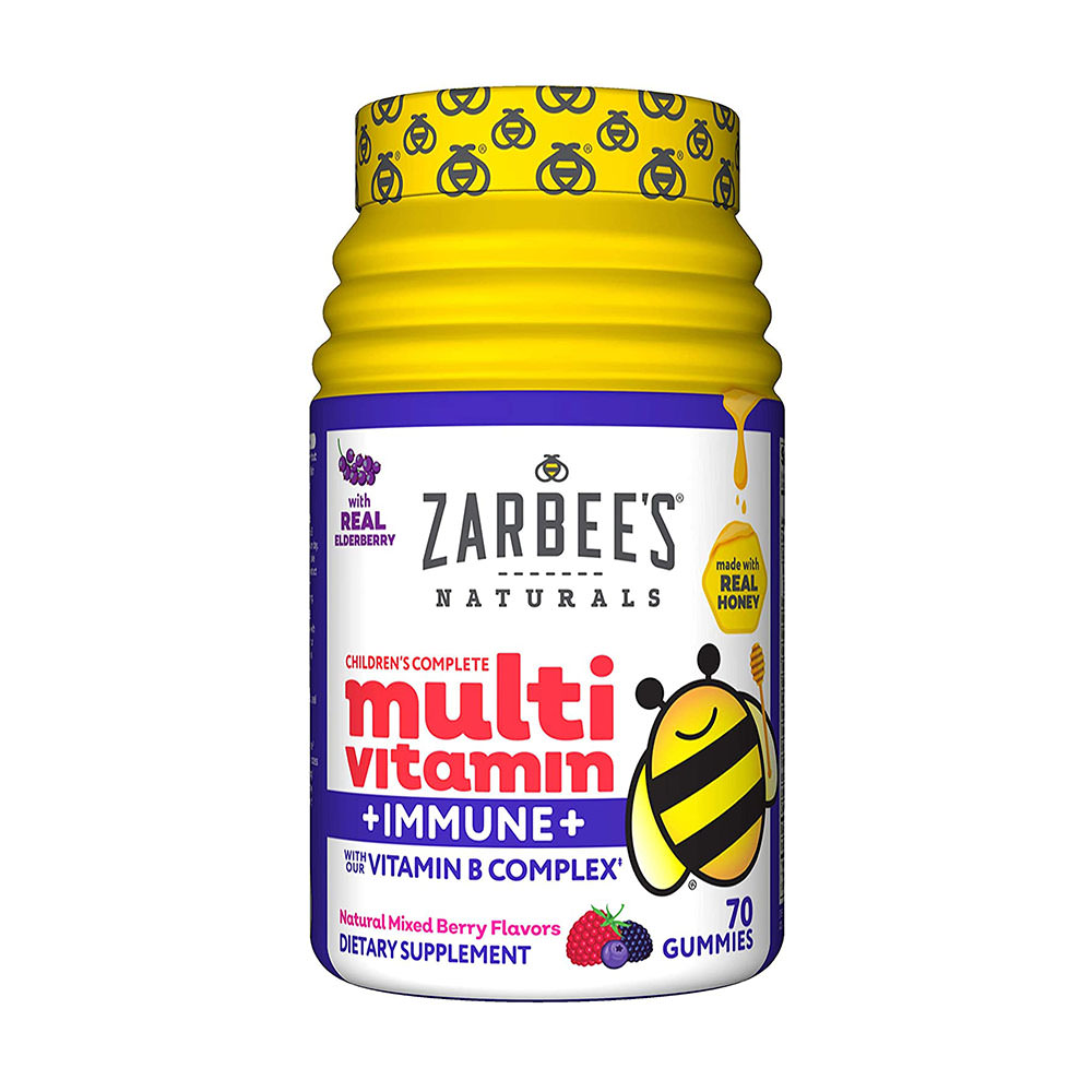 Kẹo tăng cường đề kháng cho trẻ Zarbee's Naturals Children's Complete Multivitamin + Immune Gummies - Natural Mixed Berry - 70 viên.