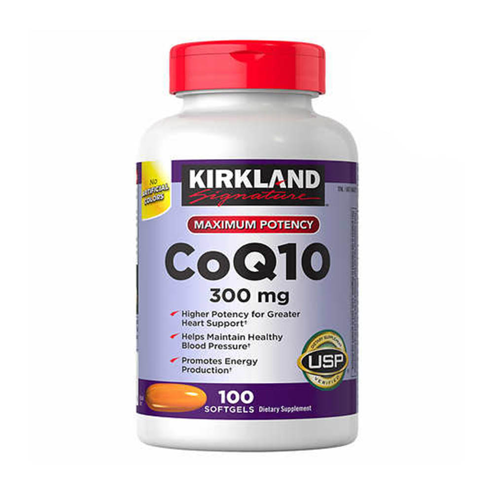Thuốc bổ tim mạch Kirkland Signature CoQ10 300mg 100 viên của Mỹ.