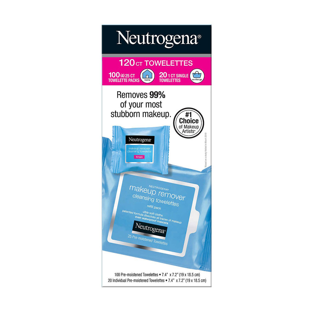 ⚠️ [Hết hàng]Khăn giấy tẩy trang Neutrogena Makeup Remover Facial Towelettes, 120-count