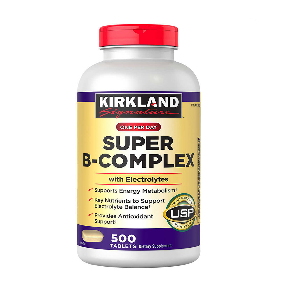 Viên uống Super B-Complex with Electrolytes Kirkland 500 viên