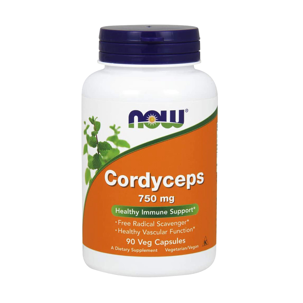 Viên uống đông trùng hạ thảo NOW Cordyceps 750 mg 90 Veg Capsules