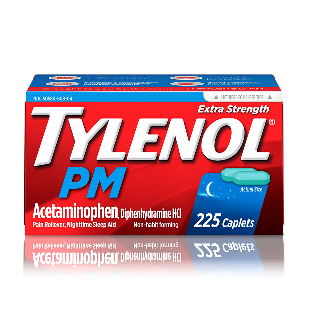 Viên uống giảm đau + hỗ trợ giấc ngủ Tylenol PM 225 viên