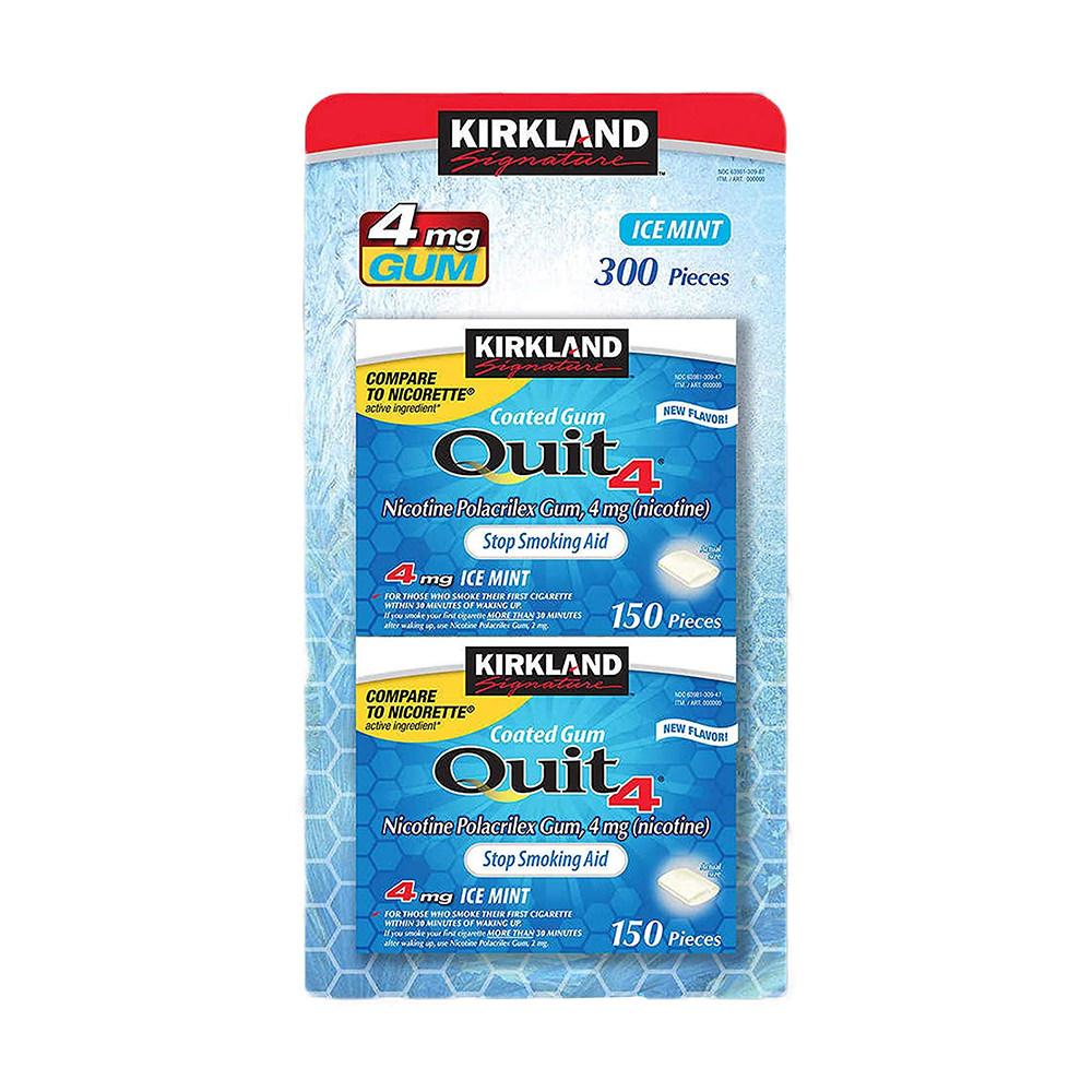 Kẹo cai thuốc lá Kirkland Signature Quit 4 Gum Ice Mint 150 viên (1 hộp đơn)