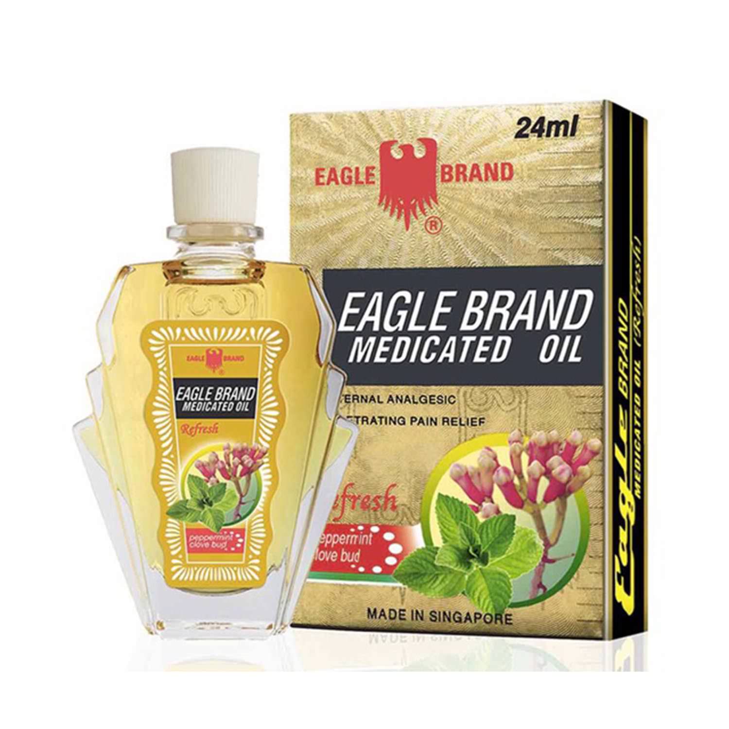 Dầu gió vàng Mỹ Eagle Brand Medicated Oil 24ml