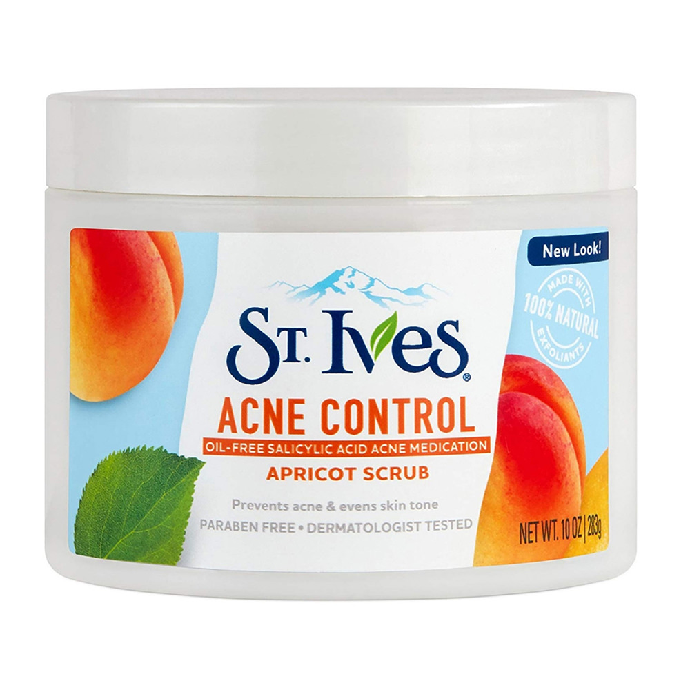 Tẩy tế bào chết ngừa mụn hương mơ St.Ives Acne Control Apricot Scrub 283g