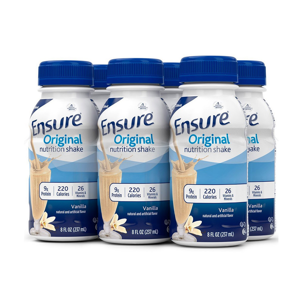 Sữa Ensure nước hương vanilla lốc 6 chai 237ml nhập từ Mỹ.
