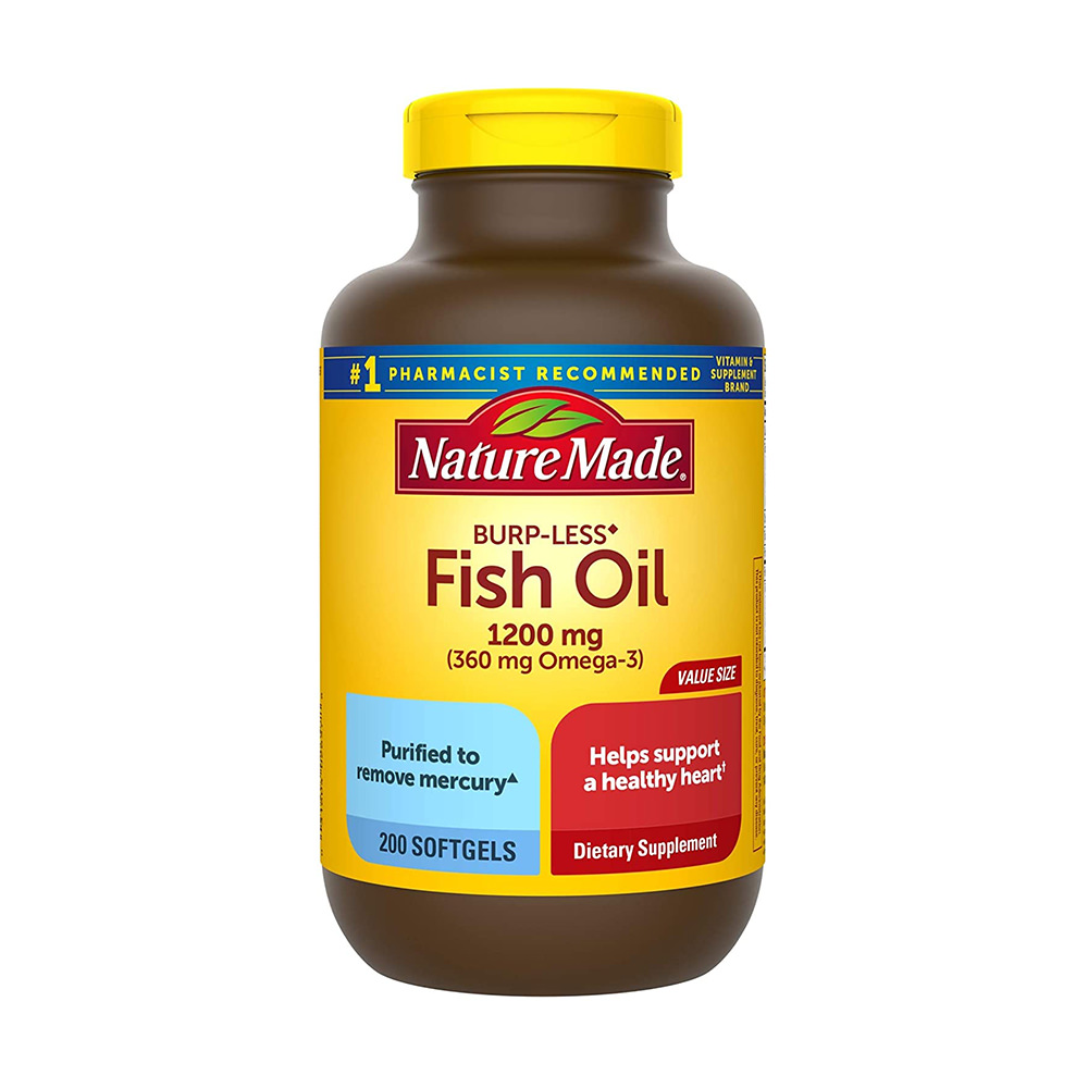 Viên uống dầu cá Omega 3 của Mỹ Nature Made Fish Oil 1200mg hộp 200 viên
