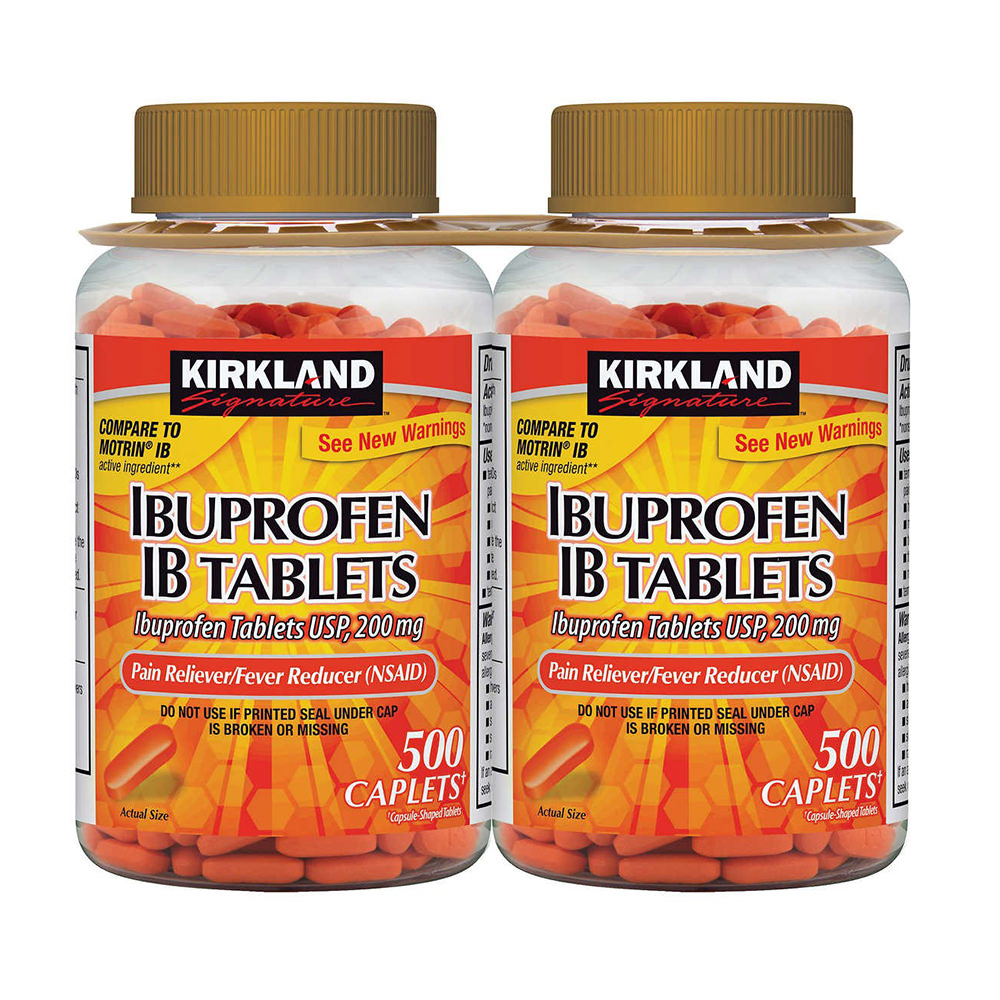 Viên giảm đau hạ sốt Kirkland Signature Ibuprofen 200mg 500 viên (hộp đỏ)