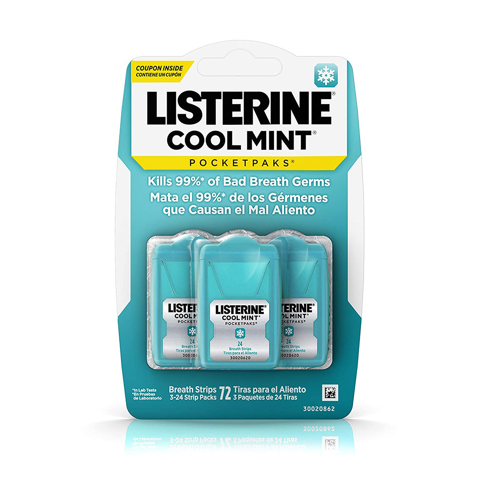 Miếng ngậm thơm miệng Listerine Pocketpaks Cool Mint 72 miếng