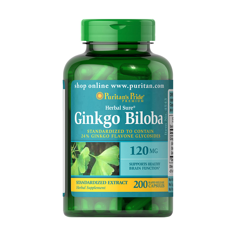 Viên uống giúp tăng cường trí nhớ Ginkgo Biloba 120 mg Puritan's Pride của Mỹ - 200 Viên
